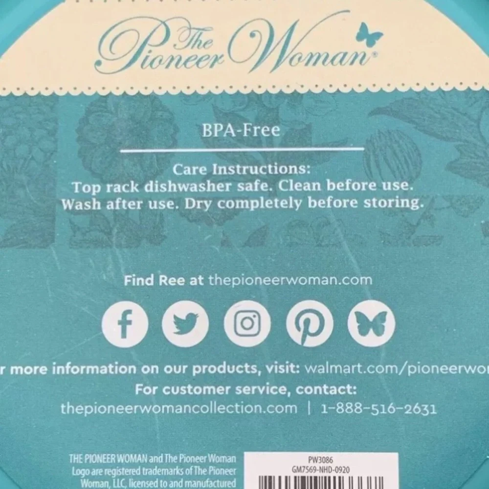 THE PIONEER WOMAN NWT gorgeous garden melamine pet bowl -14oz